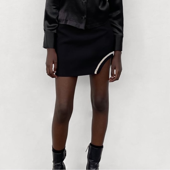 Zara Skirts Zara Jewel Trim Short Skirt Poshmark